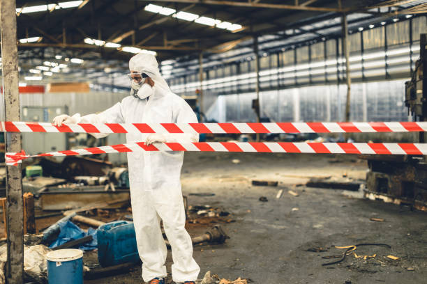 Professional Hoarding Cleanup technician working in Dale, TX